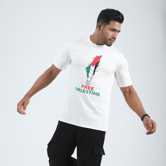 Free Palestine Snow  White  T-shirt.