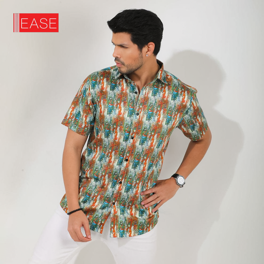 Vibrant Indian Digital Printed Half Sleeve Shirts