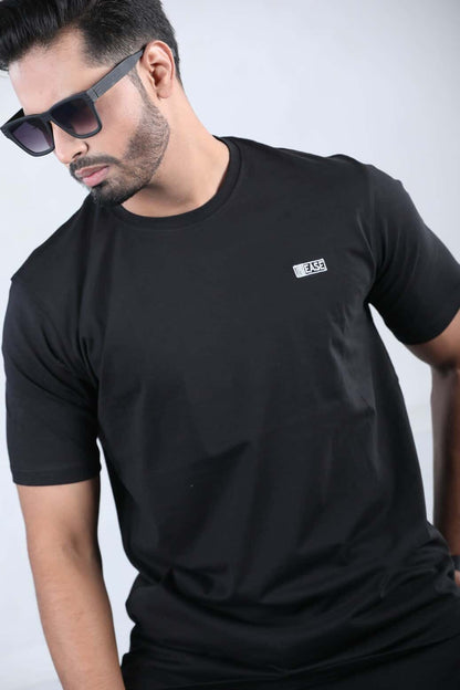 Black Classic Solid Ease T-shirt