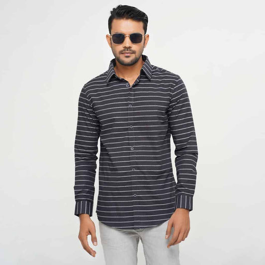 Black Stripe Full Sleeve Shirt