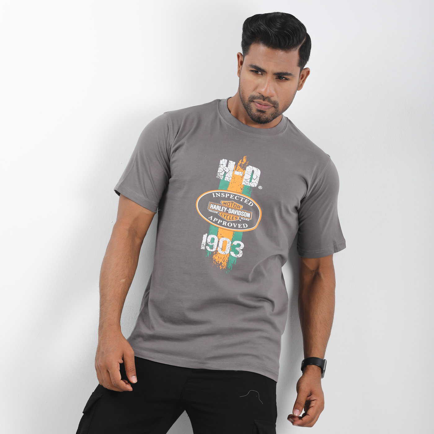 Harlet Devigson Ash Colour  Legacy Cotton T-shirt