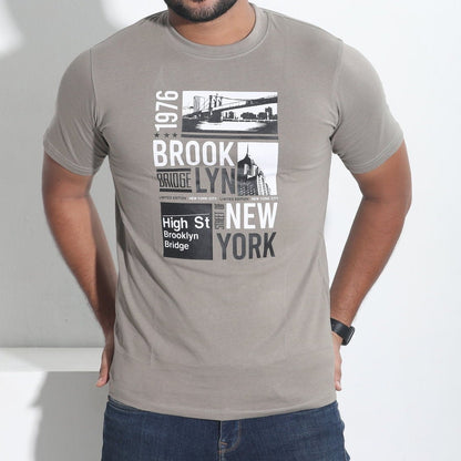 Base NY City Printed Cotton T-shirt
